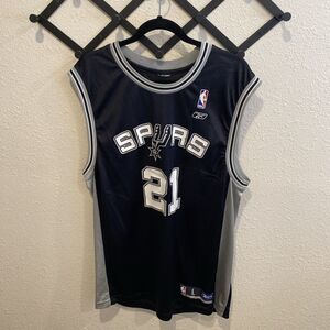 Reebok NBA San Antonio Spurs Jersey Tim Duncan 21 Size Large